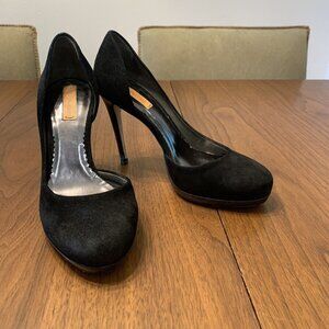 Black Suede Heels Shoes Women's Size 6 Reed Krakoff